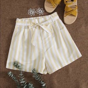 Cute striped boho shorts with separate belt